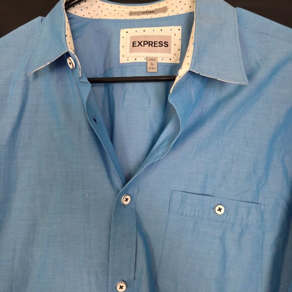 Express Designer Shirt With Graphic Cuffs Size Large - Picture 4 of 7